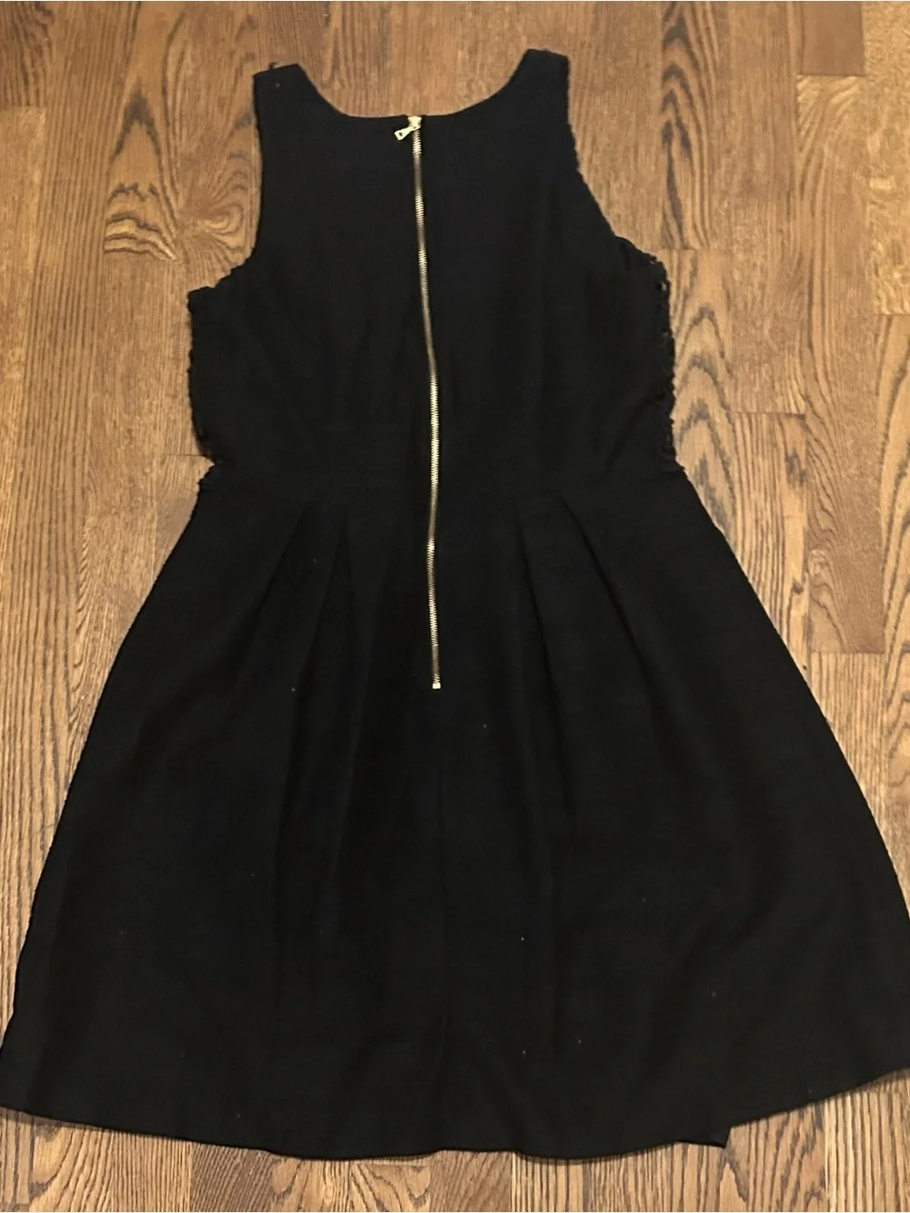 LOFT Black Sleeveless Dress with Textured Bodice 250